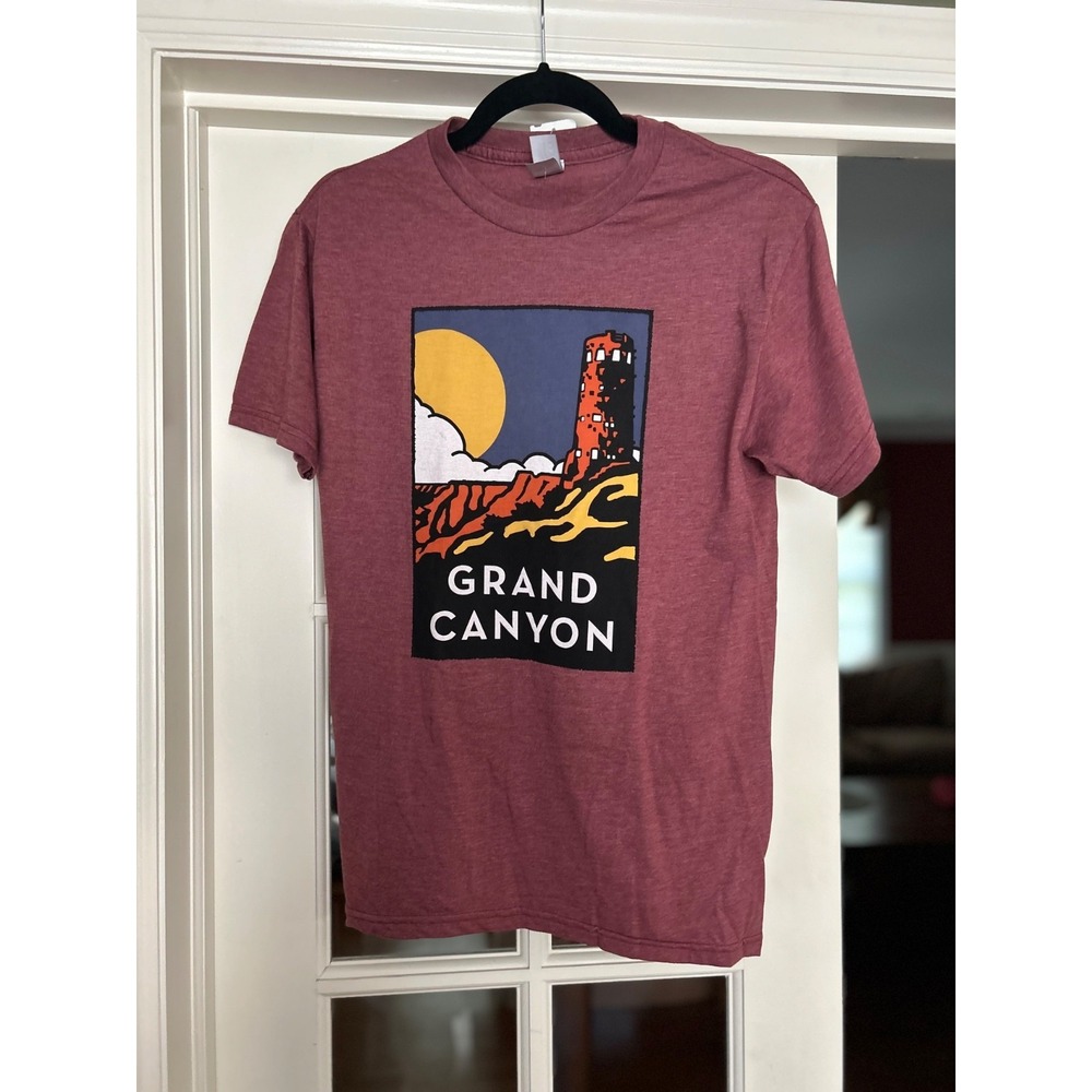 Duck Co Grand Canyon Nightwatch Graphic T-Shirt Adult Med Heather Burgundy NWT